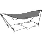 Vidaxl hamac avec support pliable gris