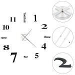 Vidaxl horloge murale 3d design moderne xxl noir dcoration de maison salon 50635