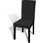 Vidaxl housses extensibles de chaise 6 pcs noir Vidaxl housses extensibles de chaise 6 pcs noir
