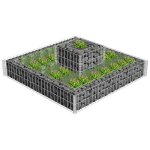 Vidaxl jardinière à gabion fil galvanisé panier clôture jardin patio terrasse 141625 Vidaxl jardinière à gabion fil galvanisé panier clôture jardin patio terrasse 141625