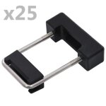 Jeu de connecteurs en u - vidaxl - n° 1 - acier inoxydable - poteau 60x40 mm - 25 ensembles Jeu de connecteurs en u - vidaxl - n° 1 - acier inoxydable - poteau 60x40 mm - 25 ensembles