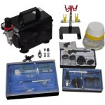 Vidaxl kit de compresseur d'arographe avec 3 pistolets