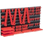 Kit de stockage avec panneaux muraux - vidaxl - 71 pcs - rouge et noir - plastique - extensible Kit de stockage avec panneaux muraux - vidaxl - 71 pcs - rouge et noir - plastique - extensible