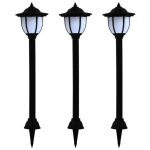 Lampe solaire - vidaxl - 3 pcs - led - noir - nergie solaire - extrieur