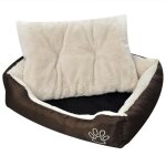 Vidaxl lit chaud pour chien avec coussin rembourr xl animal chat matelas lit niche 170206