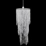 Lustre suspendu - vidaxl - crystal - 26 x 70 cm - e27 - style industriel - cristal