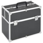 Vidaxl mallette  maquillage 37x24x35 cm noir aluminium