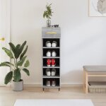 Vidaxl meuble  chaussures sonoma gris 30x35x105 cm bois d'ingnierie 829658