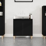 Vidaxl meuble d'évier noir 58x33x60 cm bois d'ingénierie 821253 Vidaxl meuble d'évier noir 58x33x60 cm bois d'ingénierie 821253