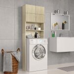 Vidaxl meuble de machine  laver chne sonoma 64x25, 5x190 cm agglomr