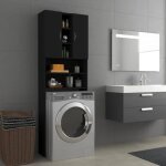 Vidaxl meuble pour machine  laver noir 64x25, 5x190 cm 808423