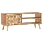 Vidaxl meuble tv 100x35x40 cm bois d'acacia massif
