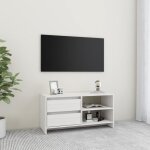 Vidaxl meuble tv blanc 80x31x39 cm bois de pin massif