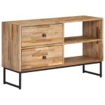 Vidaxl meuble tv bois de teck recycl 90 x 30 x 55 cm
