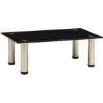 Meuble tv - vidaxl - 322758 - verre tremp - noir - 40x35x17 cm