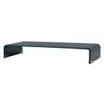 Vidaxl meuble tv / support pour moniteur 90 x 30 x 13 cm verre noir
