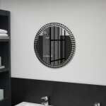 Miroir mural - vidaxl - 50 cm - verre tremp - cristal acrylique - argent