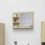 Vidaxl miroir de salle de bain chne sonoma 60x10, 5x45 cm agglomr 805009