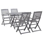 Vidaxl mobilier  dner de jardin 5 pcs ensemble de salle  manger salon de jardin table et chaise d'extrieur ...