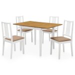 Vidaxl mobilier de salle  manger 5 pcs mobilier de repas mobilier de cuisine ensemble  dner table ...