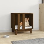 Vidaxl niche pour chien marron miel 50x40x52 cm bois de pin massif 822474