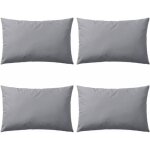 Vidaxl oreiller d'extrieur 4 pices 60 x 40 cm gris