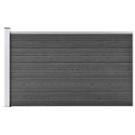 Vidaxl panneau de clture wpc 175x105 cm noir