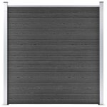 Vidaxl panneau de clture wpc 180x186 cm noir