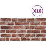 Vidaxl panneaux muraux 3d design brique marron foncé 10 pcs eps Vidaxl panneaux muraux 3d design brique marron foncé 10 pcs eps