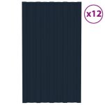Vidaxl panneaux de toiture 12 pcs acier galvanis anthracite 80x45 cm 317203