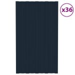 Vidaxl panneaux de toiture 36 pcs acier galvanis anthracite 80x45 cm 317204