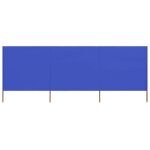 Vidaxl paravent 3 panneaux tissu 400 x 80 cm bleu azuré Vidaxl paravent 3 panneaux tissu 400 x 80 cm bleu azuré