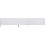 Vidaxl paravent 5 panneaux tissu 600 x 80 cm blanc sable Vidaxl paravent 5 panneaux tissu 600 x 80 cm blanc sable