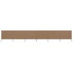 Vidaxl paravent 6 panneaux tissu 800 x 120 cm taupe Vidaxl paravent 6 panneaux tissu 800 x 120 cm taupe