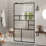 Vidaxl paroi de douche  verre cloison de baignoire accessoire de salle de bain cloison de douche maison ...