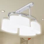 Vidaxl plafonnier avec abat - jour en verre pour 4 ampoules e14