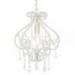 Vidaxl plafonnier avec perles rond lampe suspendue lustre luminaire eclairage intrieur salon salle de ...