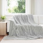 Vidaxl plaid polaire gris 240 x 220 cm - jet� doux et l�ger pour salon