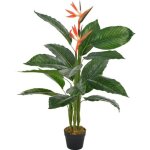 Vidaxl plante artificielle strelitzia avec pot rouge 100 cm