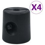 Poids de tonnelle - vidaxl - 4 pcs - plastique pe - noir - dimensions 24x235x25 cm