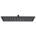Vidaxl pomme de douche pluie acier inoxydable 50x50 cm carre noir