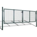 Portail de clture en grillage galvanise 289 x 75 cm / 306 x 125 cm