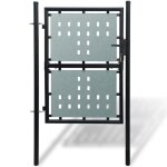 Vidaxl portail simple de clture noir 100x250 cm