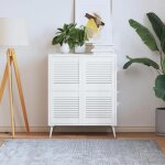 Vidaxl portes  persiennes 4 pcs bois de pin massif blanc 39, 5x39, 4 cm