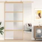 Vidaxl porte coulissante, porte suspendue avec butoir, porte avec panneaux grange cuisine maison intrieur, ...
