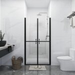 Porte de douche - vidaxl - esg transparent - 68 - 71x190 cm - aluminium - poign�es modernes