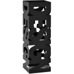 Vidaxl porte - parapluie design acier noir