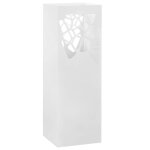 Vidaxl porte - parapluie pierres acier blanc