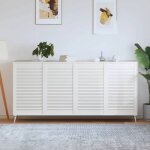 Vidaxl portes  persiennes 4 pcs bois de pin massif blanc 99, 3x59, 4 cm