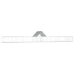 Vidaxl poulailler 14 x 2 x 2 m acier galvanis